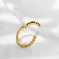 Piercing Argola Titânio Zircônia Cravejada