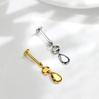 Piercing Labret Titânio Com Pingente Gota