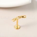 Piercing Labret Titânio Corrente