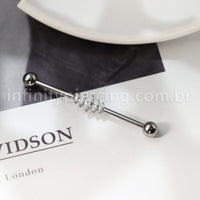 Piercing Transversal Titânio Zircônia Cravejada