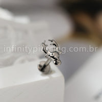 Piercing Labret Titânio Cervo