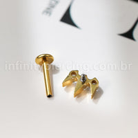 Piercing Labret Titânio Spike Com Zircónia Cravejada