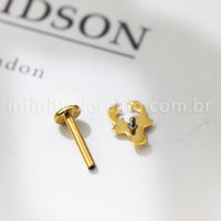 Piercing Labret Titânio Cervo