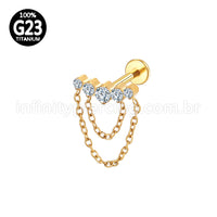 Piercing Labret Titanio Com Pingente Diversos 10982