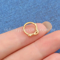 Piercing Argola Titânio Detalhes Cobra