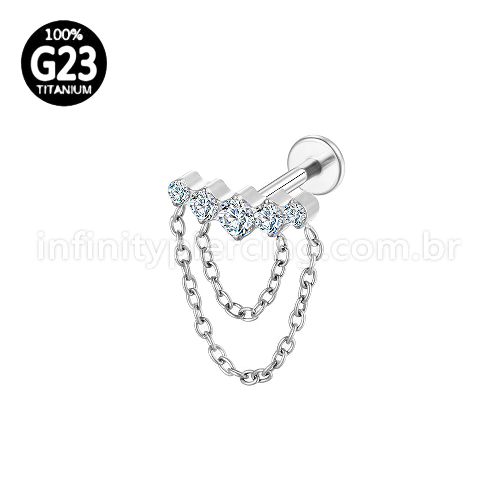 Piercing Labret Titanio Com Pingente Diversos 10982