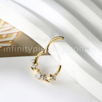 Piercing Argola Titânio Zircônia Cravejada