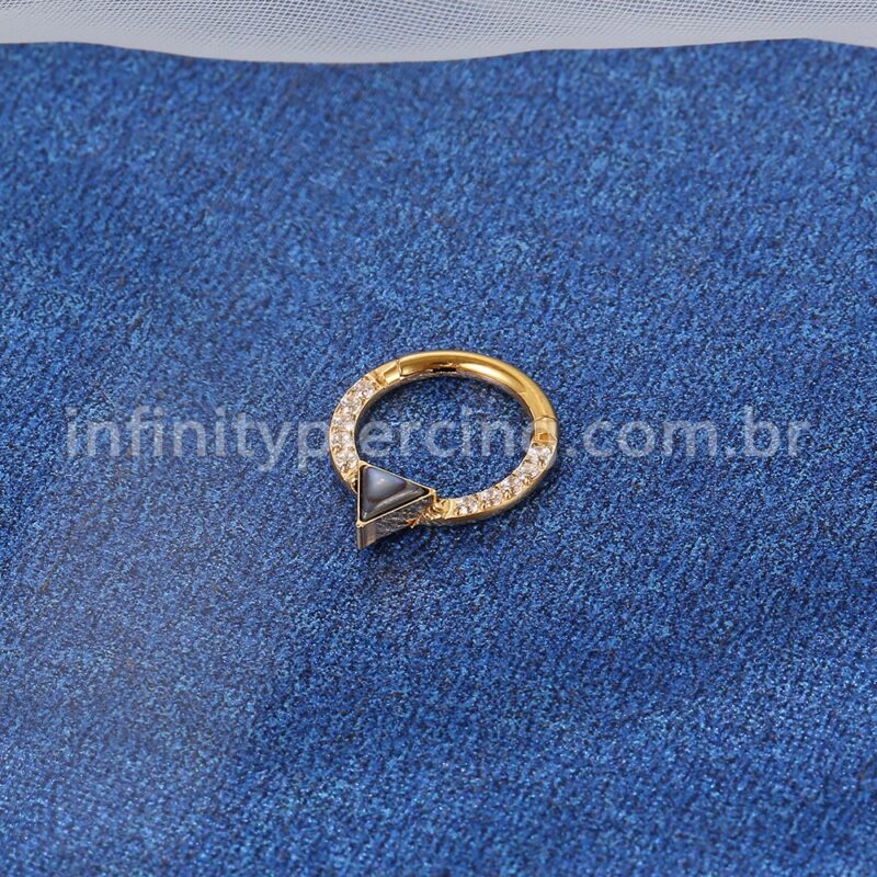 Piercing Argola Titânio Segmento Articulado Zircônia