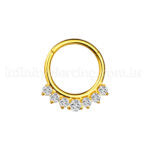 Piercing Argola  Aço Cirúrgico Segmento Articulado Zircônias