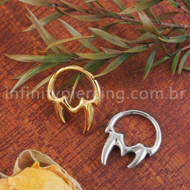 Piercing Argola Titânio Segmento Articulado Presas