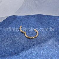 Piercing Argola Aço Cirúrgico Segmento Articulado Detalhado