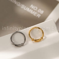 Piercing Argola Titânio Com Detalhes