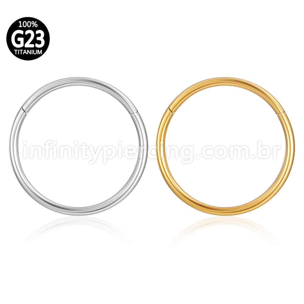 Piercing Argola Segmentada Titânio Lisa