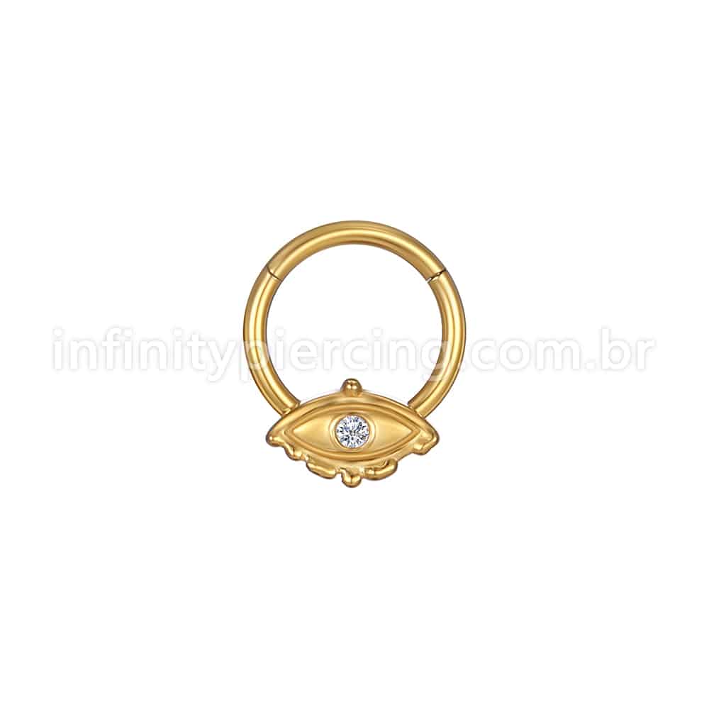 Piercing Argola Aço Cirúrgico Segmento Articulado Olho