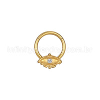Piercing Argola Aço Cirúrgico Segmento Articulado Olho
