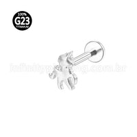 Piercing Labret Titânio Unicórnio