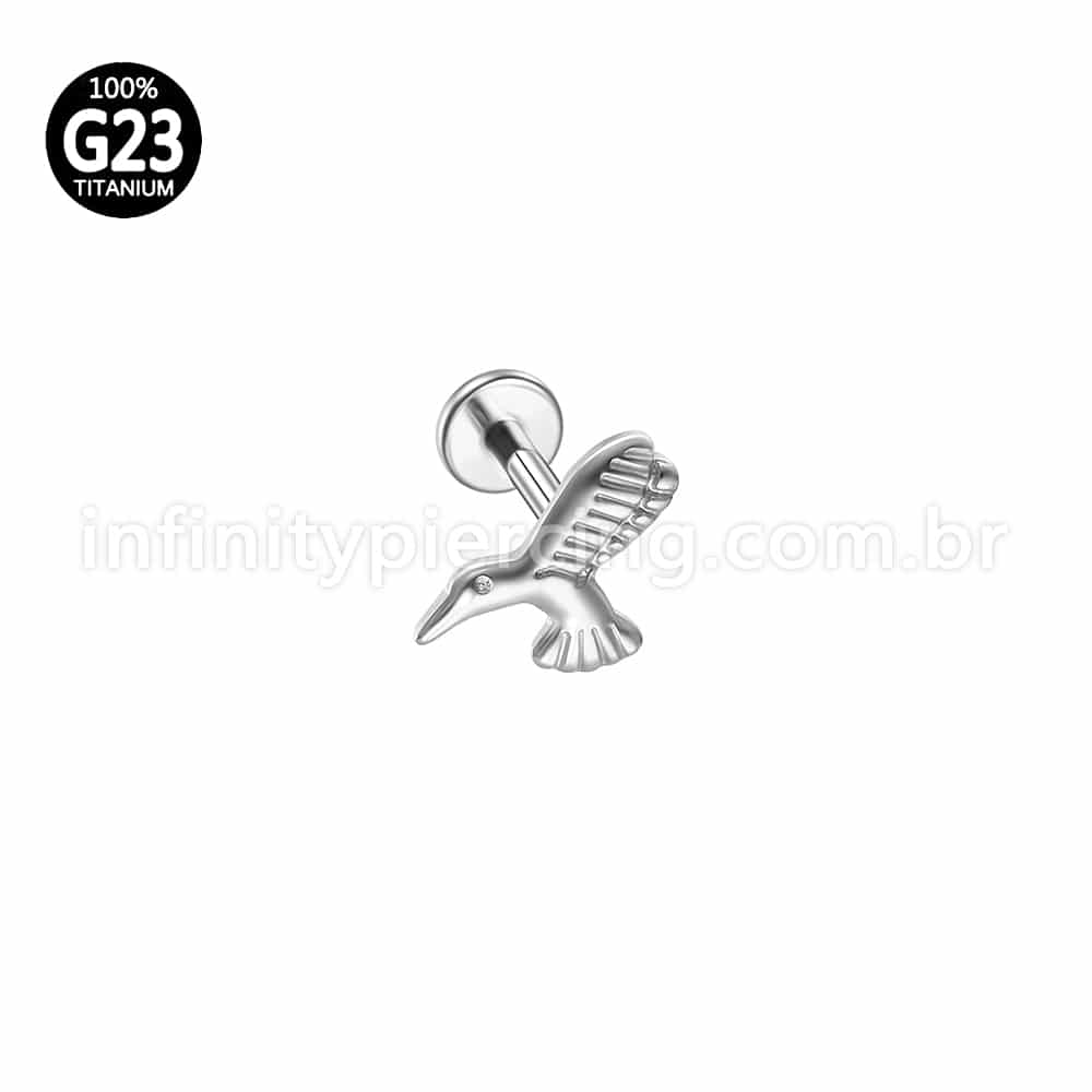 Piercing Labret Titânio Beija Flor