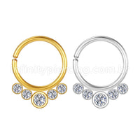 Piercing Argola Aço Cirúrgico Indiano Zircônia