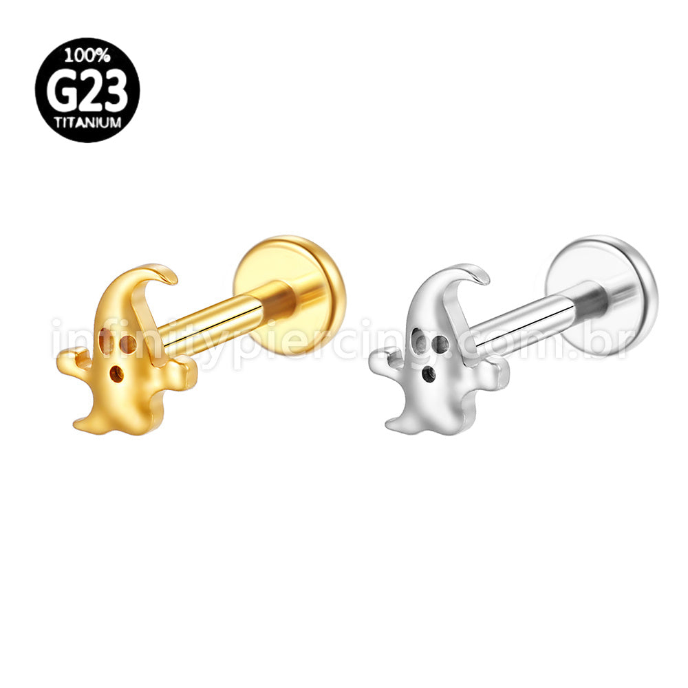 Piercing Labret Titânio Fantasma