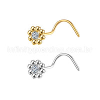 Piercing Nostril Aço Cirúrgico Florzinha