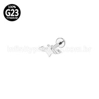 Piercing Labret Titânio Morcego