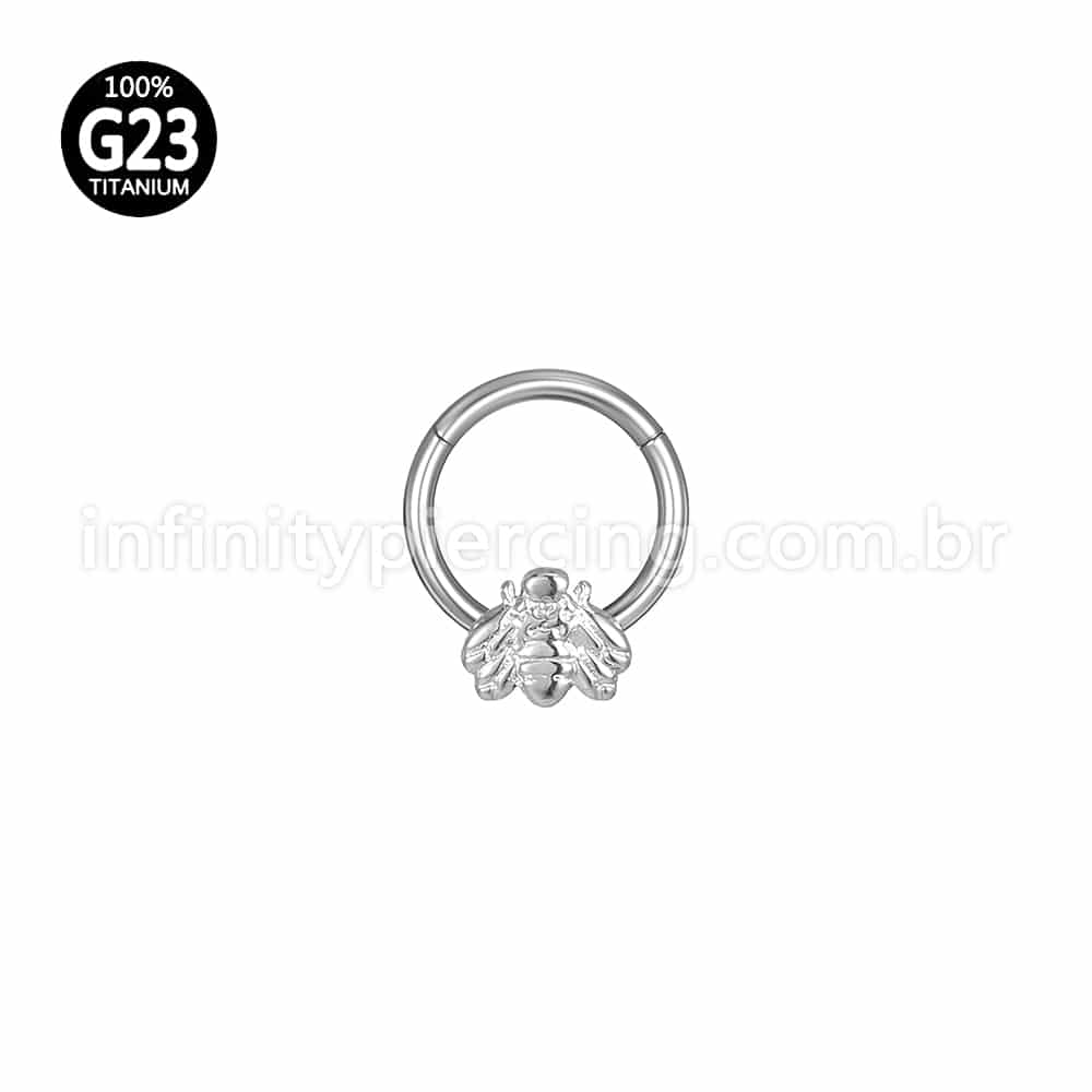 Piercing Argola Titânio Segmento Articulado Abelha