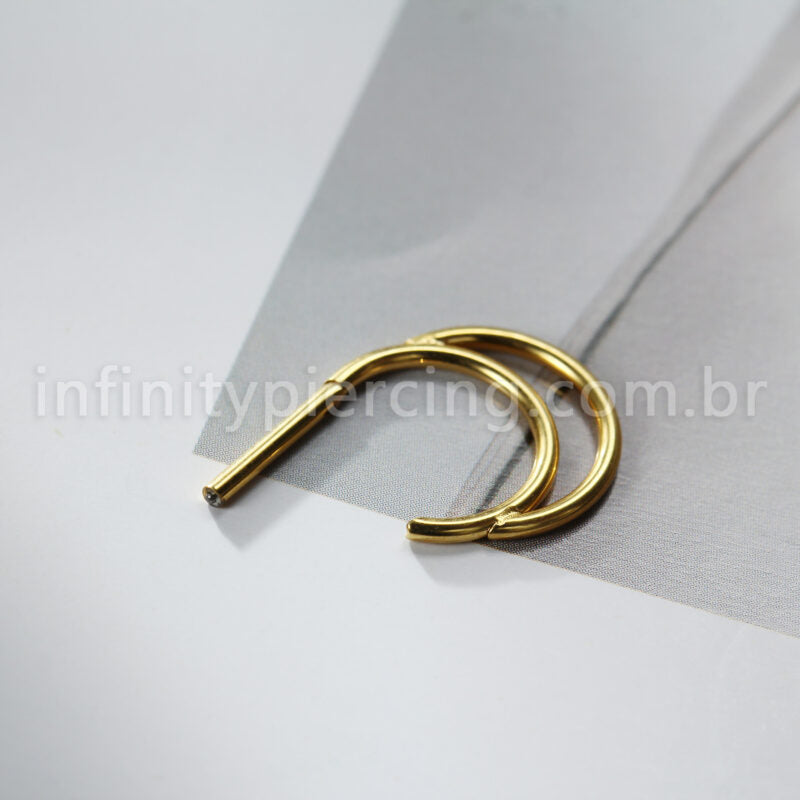 Piercing Meia Argola Titânio Dupla