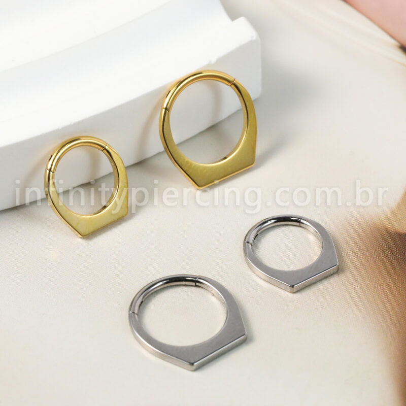 Piercing Argola Titânio Segmento Articulado Modelo Anel