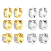 Argola Aço Inoxidável Strass