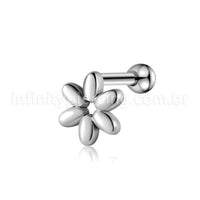 Piercing Barbell Aço Cirúrgico Flor
