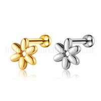 Piercing Barbell Aço Cirúrgico Flor