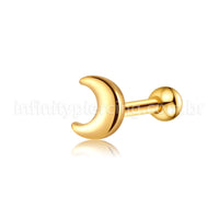 Piercing Barbell Aço Cirúrgico Lua
