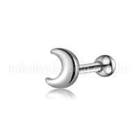 Piercing Barbell Aço Cirúrgico Lua