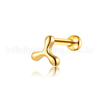Piercing Minibarbell Aço Cirúrgico Três Lados