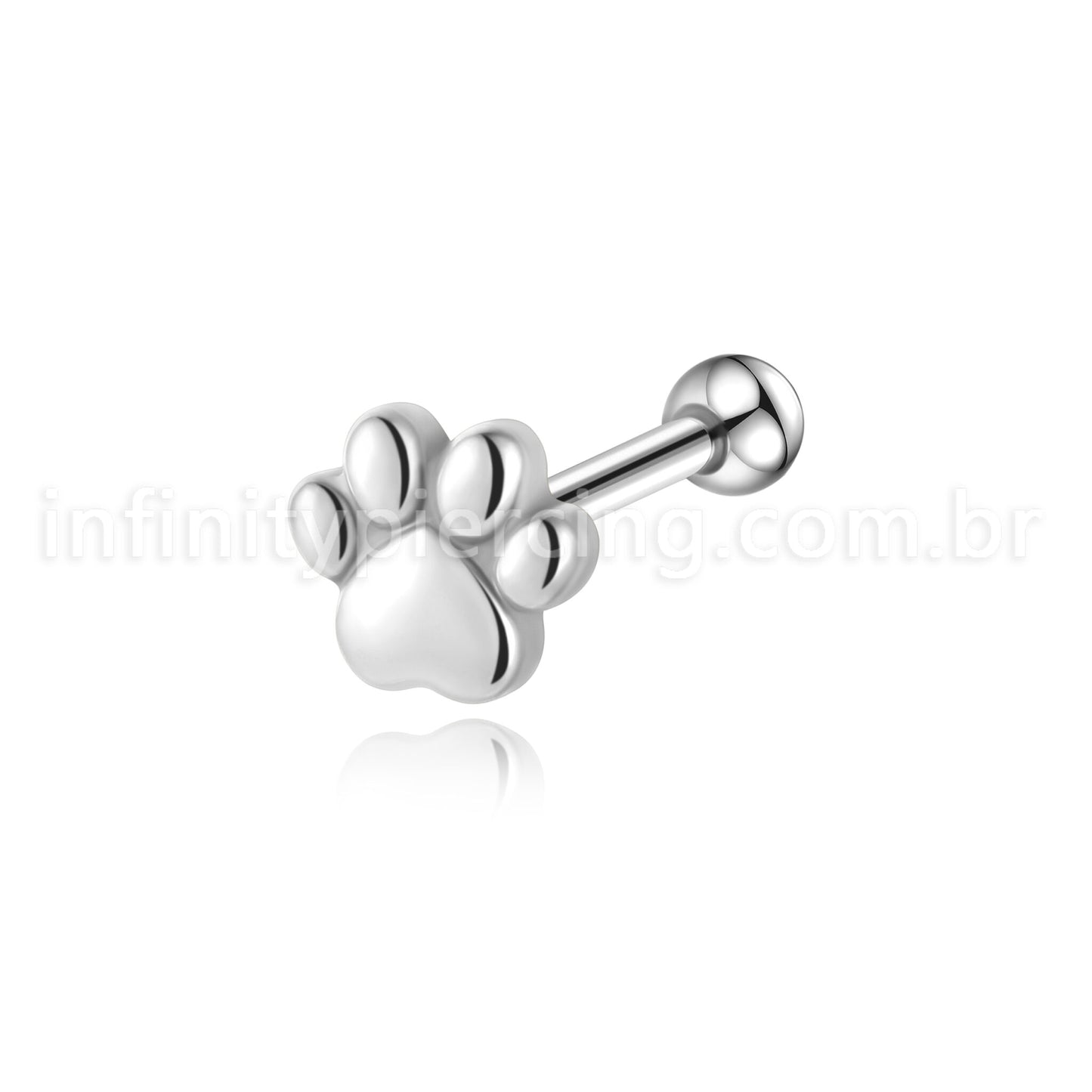 Piercing Minibarbell Aço Cirúrgico Patinha