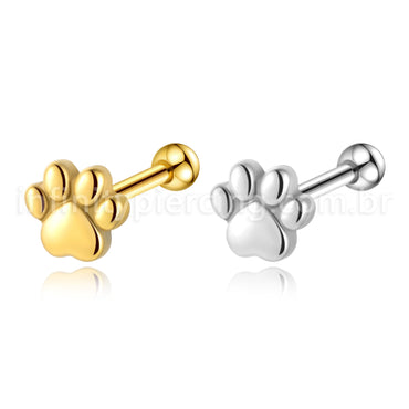 Piercing Minibarbell Aço Cirúrgico Patinha