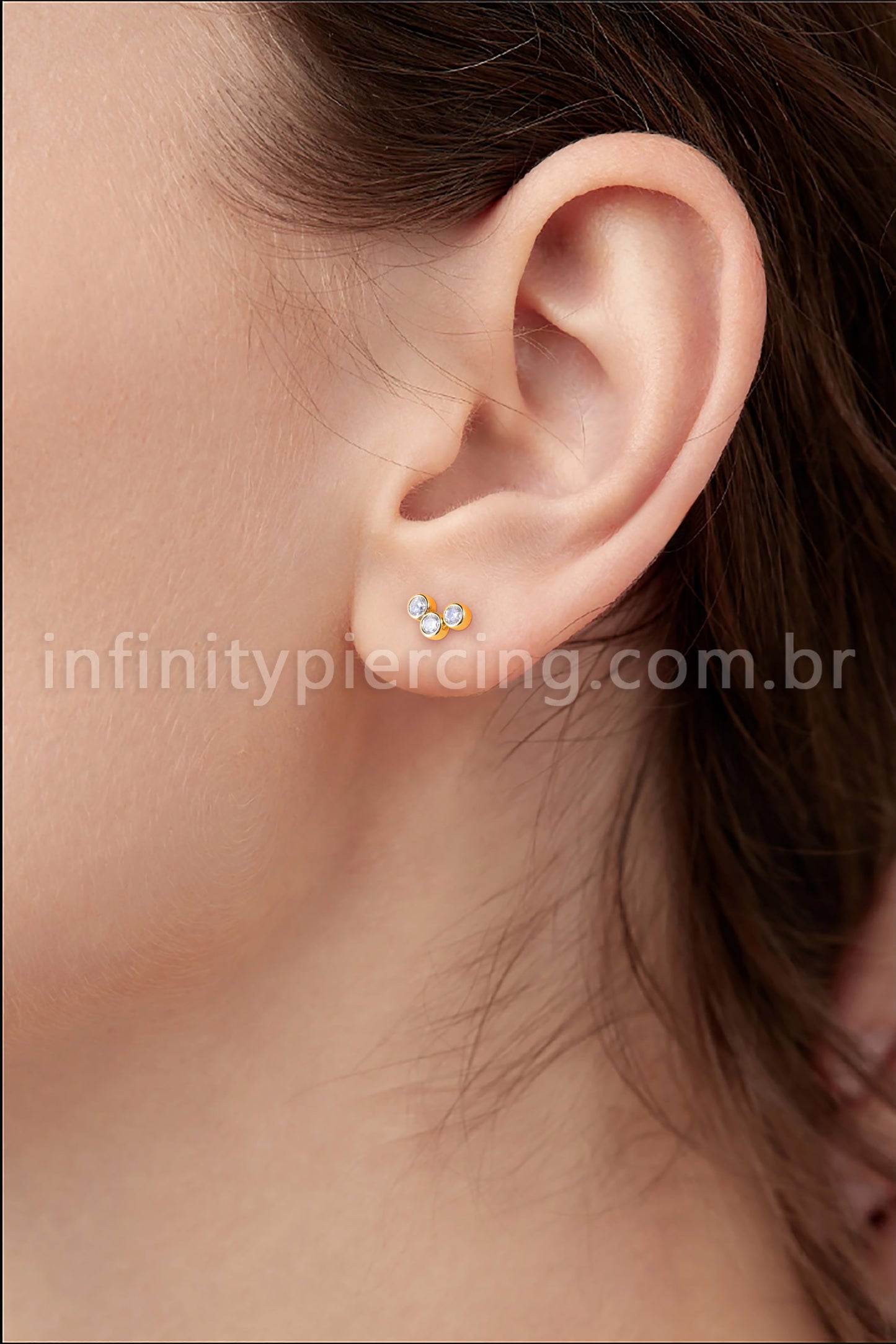 Piercing Labret em Titânio G23 com Zircônia Brilhante Estilo Diamante – Design Elegante e Sofisticado