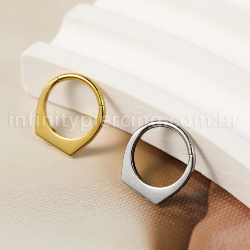 Piercing Argola Titânio Segmento Articulado Modelo Anel