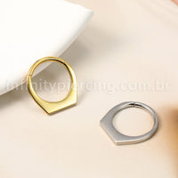 Piercing Argola Titânio Segmento Articulado Modelo Anel