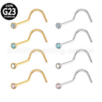 Piercing Nostril Titânio Zircônia