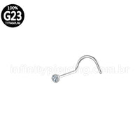 Piercing Nostril Titânio Zircônia