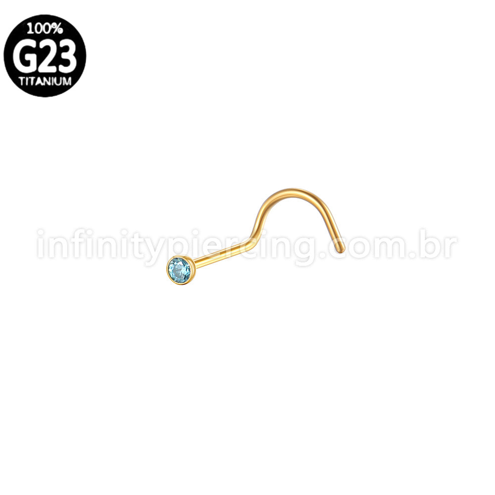 Piercing Nostril Titânio Zircônia