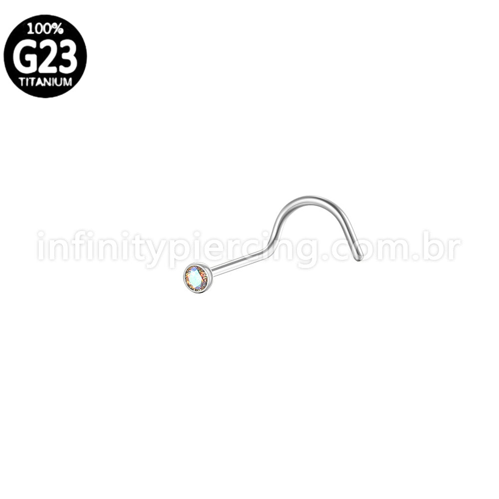 Piercing Nostril Titânio Zircônia