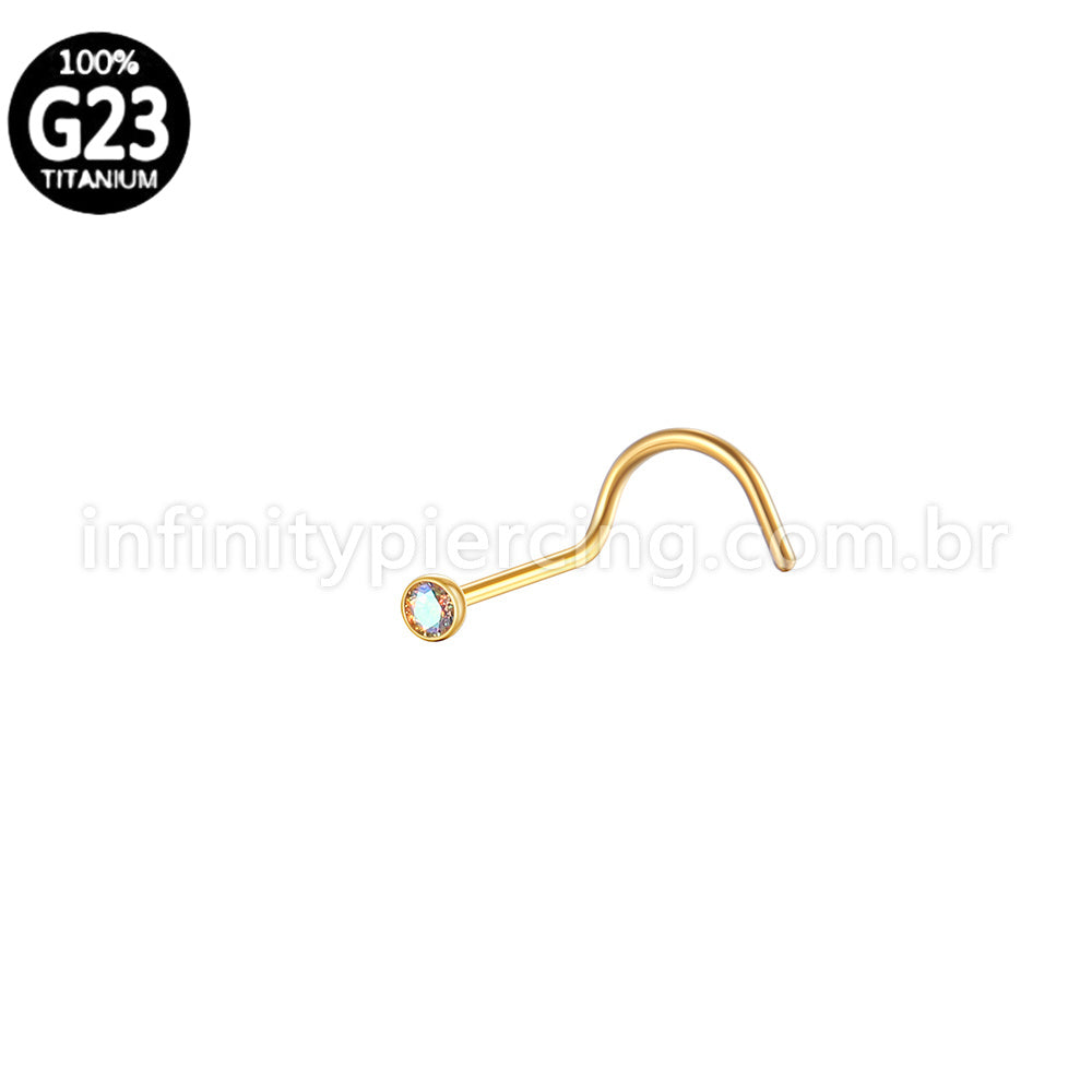 Piercing Nostril Titânio Zircônia