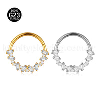 Piercing Argola Titânio Zircônia Cravejada