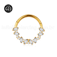 Piercing Argola Titânio Zircônia Cravejada