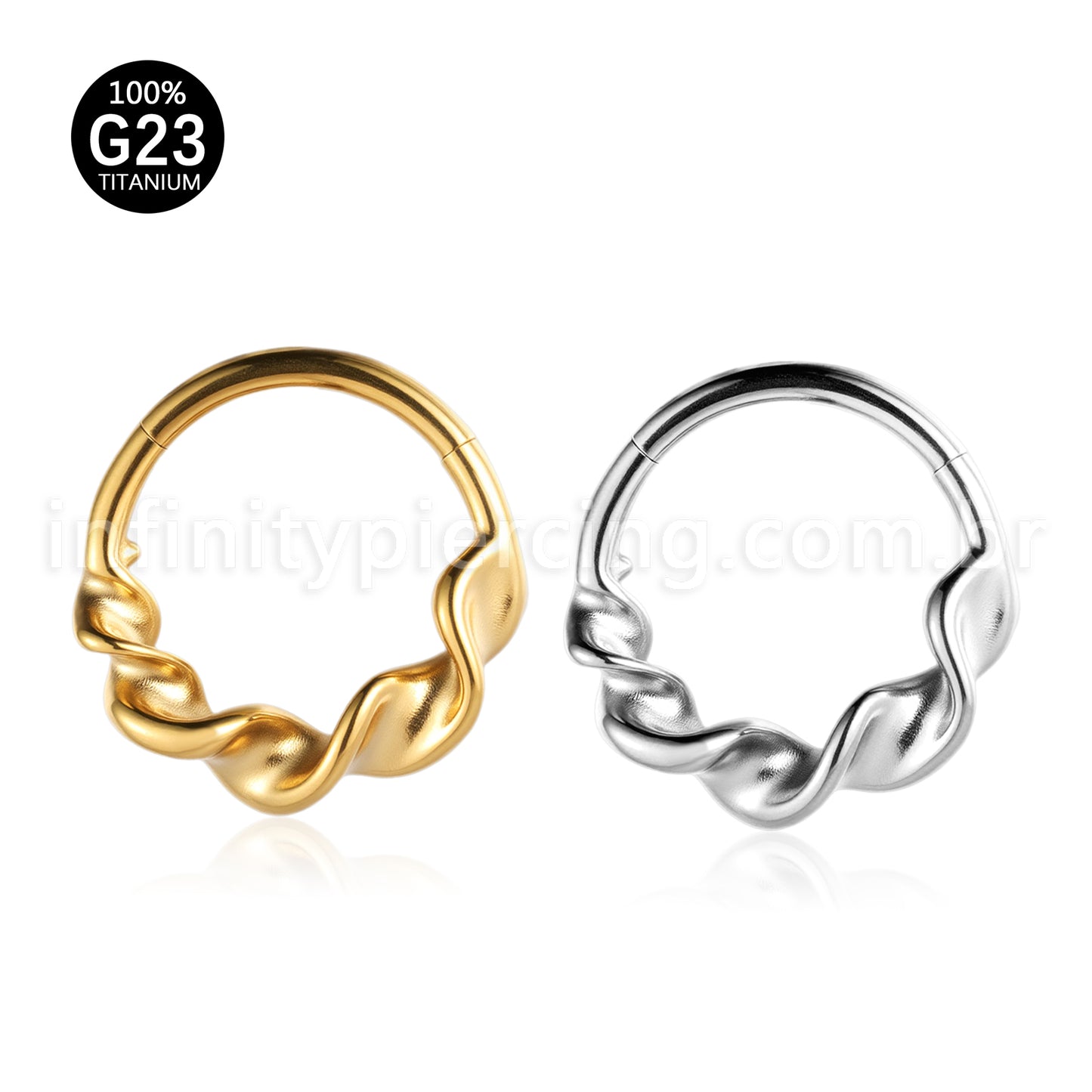 Piercing Argola Titânio Torcida
