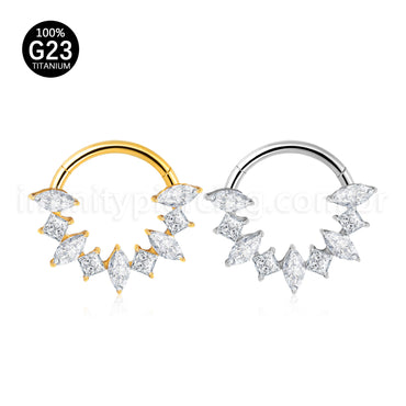 Piercing Argola Titânio Zircônia Cravejada