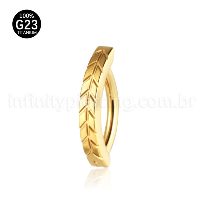 Piercing Argola Para Umbigo Titânio Detalhada