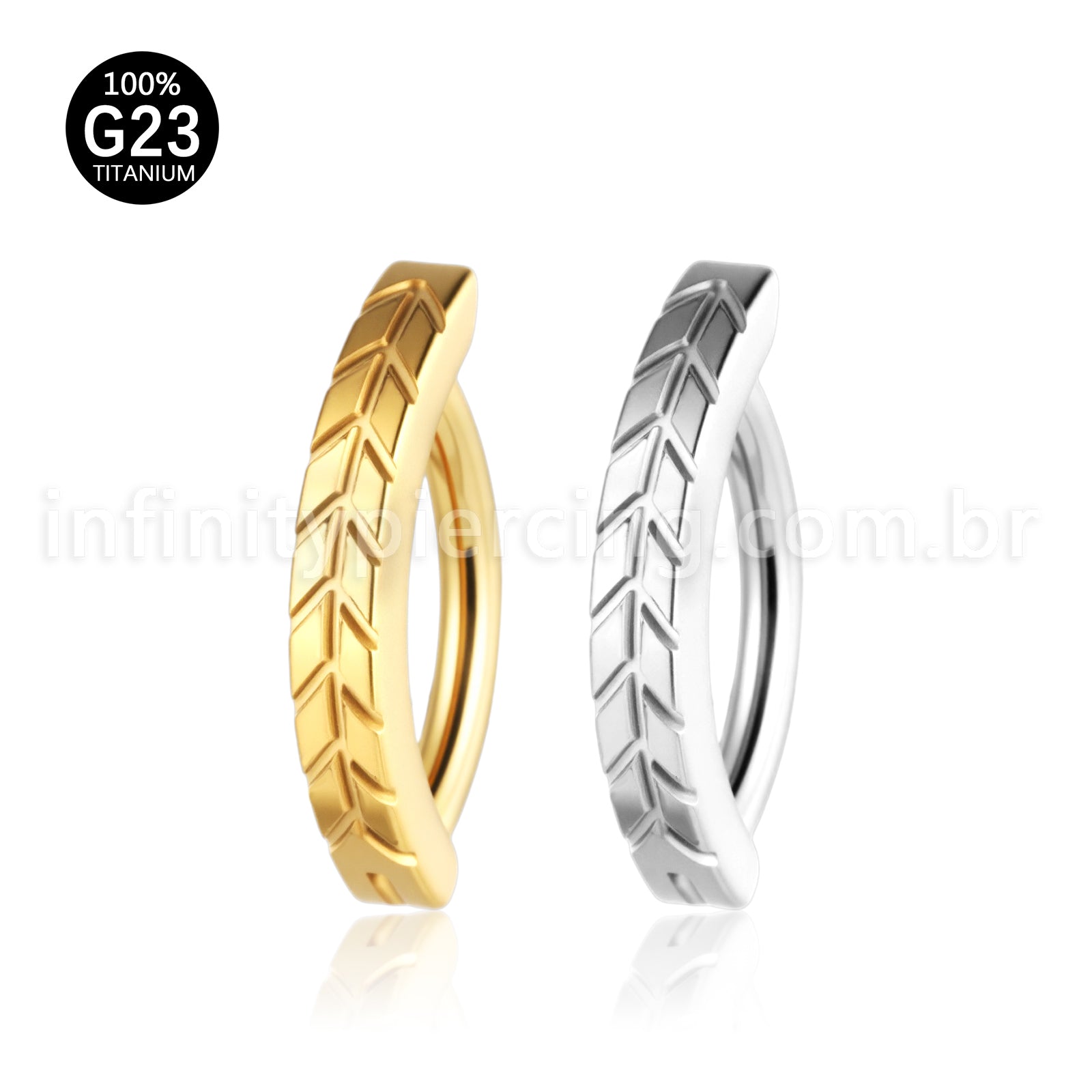 Piercing Argola Para Umbigo Titânio Detalhada
